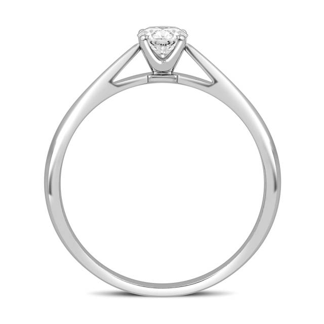 Помолвочное кольцо из белого золота с бриллиантом (049009)