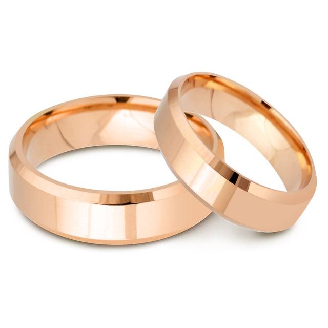 Обручальное кольцо из красного золота (045835)