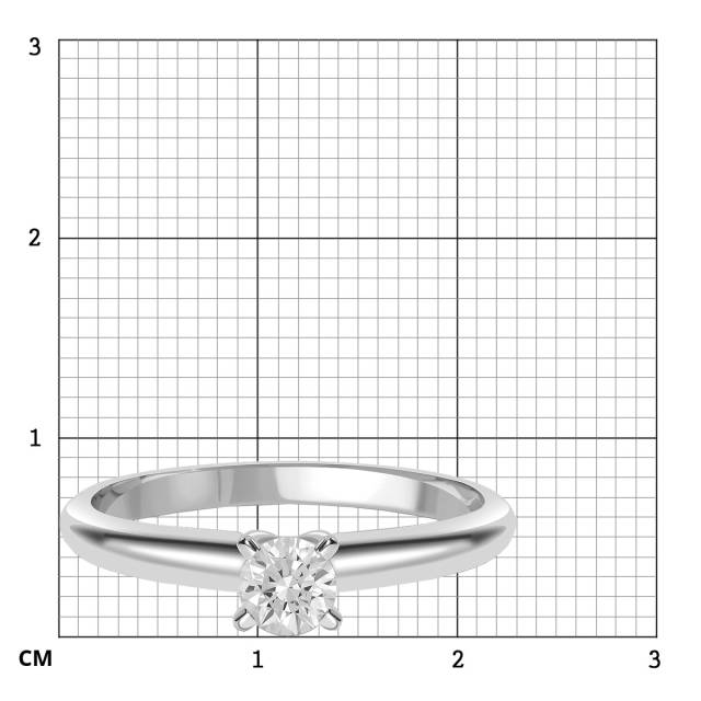 Помолвочное кольцо из платины с бриллиантом (049041)