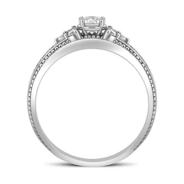 Помолвочное кольцо из белого золота с бриллиантами (025394)