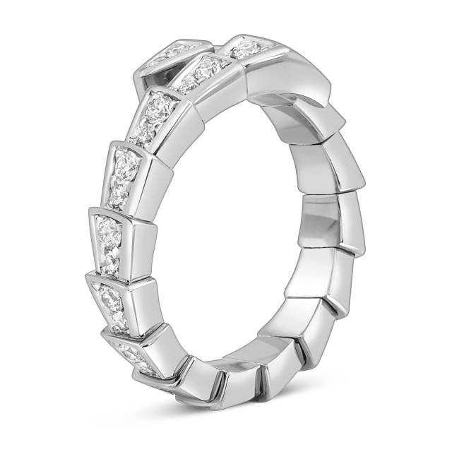 Кольцо из белого золота с бриллиантами (058454)