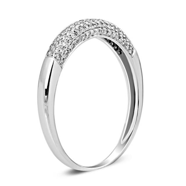 Кольцо из белого золота с бриллиантами (013754)