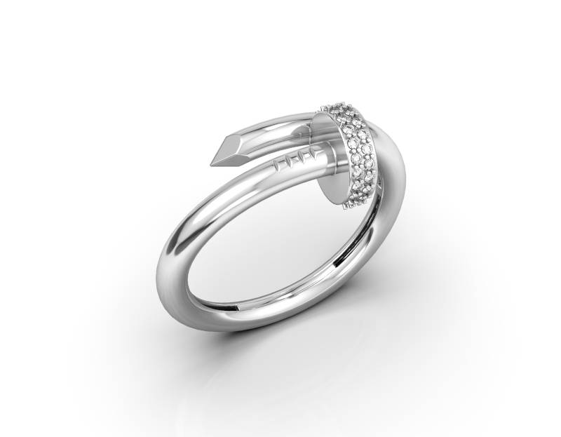 Кольцо из белого золота с бриллиантами (052398)