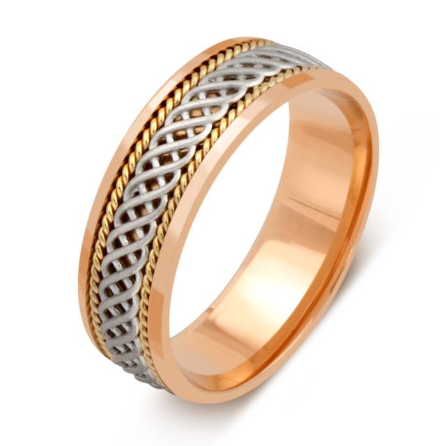 Обручальное кольцо из комбинированного золота (036234)