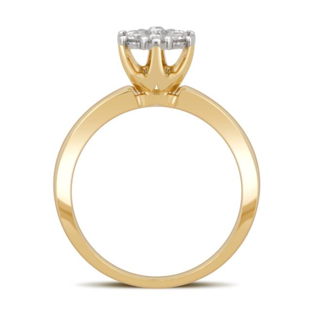 Кольцо из комбинированного золота с бриллиантами (039659)