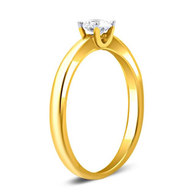 Помолвочное кольцо из жёлтого золота с бриллиантом (015202)