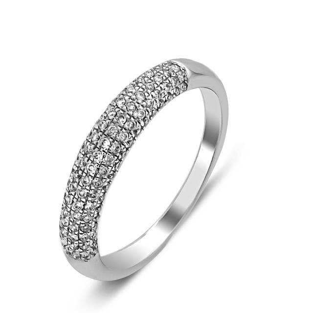 Кольцо из белого золота с бриллиантами (019949)