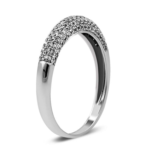 Кольцо из белого золота с бриллиантами (019949)