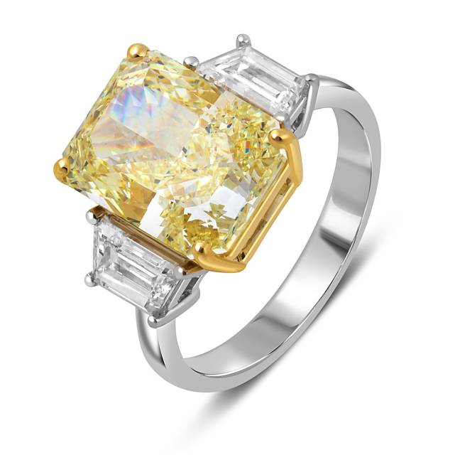 Помолвочное кольцо из белого золота с бриллиантами (052098)