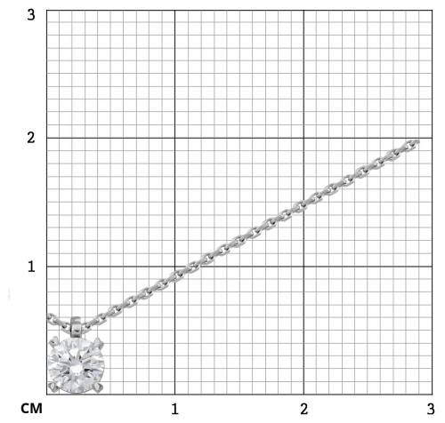 Колье из белого золота с бриллиантом 45.0