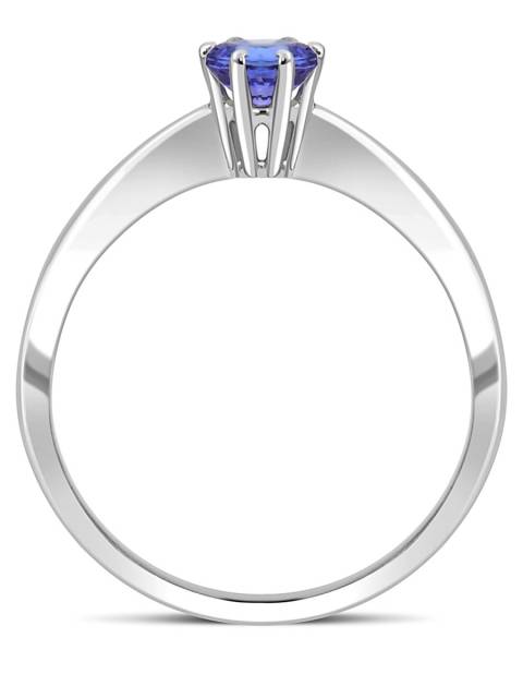 Помолвочное кольцо из белого золота с танзанитом (043170)