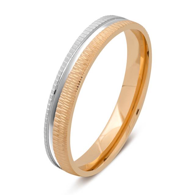 Обручальное кольцо из комбинированного золота (046673)