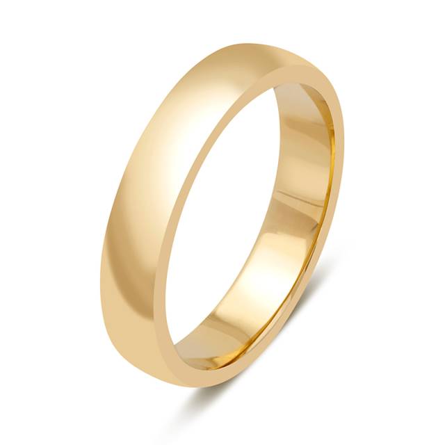 Обручальное кольцо из жёлтого золота с комфортной посадкой (044907)
