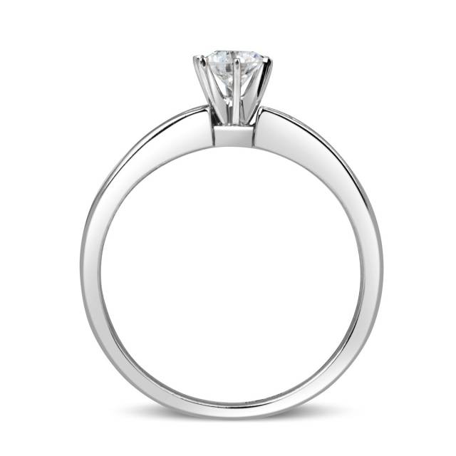 Помолвочное кольцо из белого золота с бриллиантами (028269)