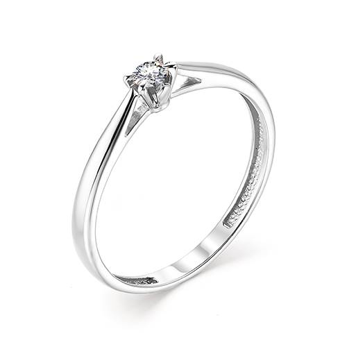 Помолвочное кольцо из белого золота с бриллиантом (038980)