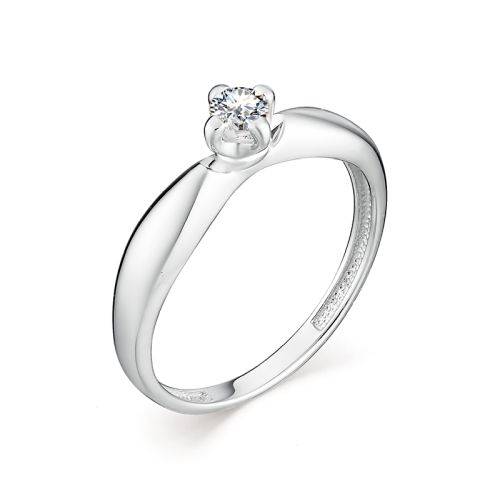 Помолвочное кольцо из белого золота с бриллиантом (032968)