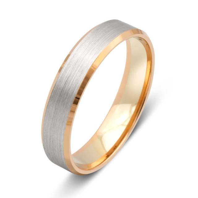 Обручальное кольцо из комбинированного золота (026078)