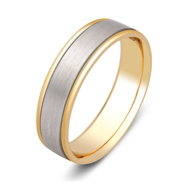 Обручальное кольцо из комбинированного золота (000216)