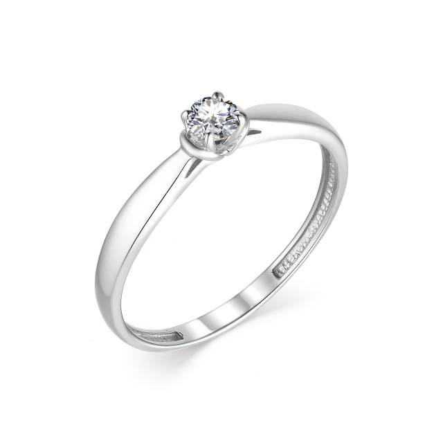 Помолвочное кольцо из белого золота с бриллиантом (042021)