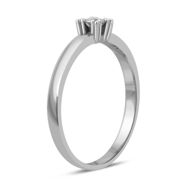 Помолвочное кольцо из белого золота с бриллиантом (038977)