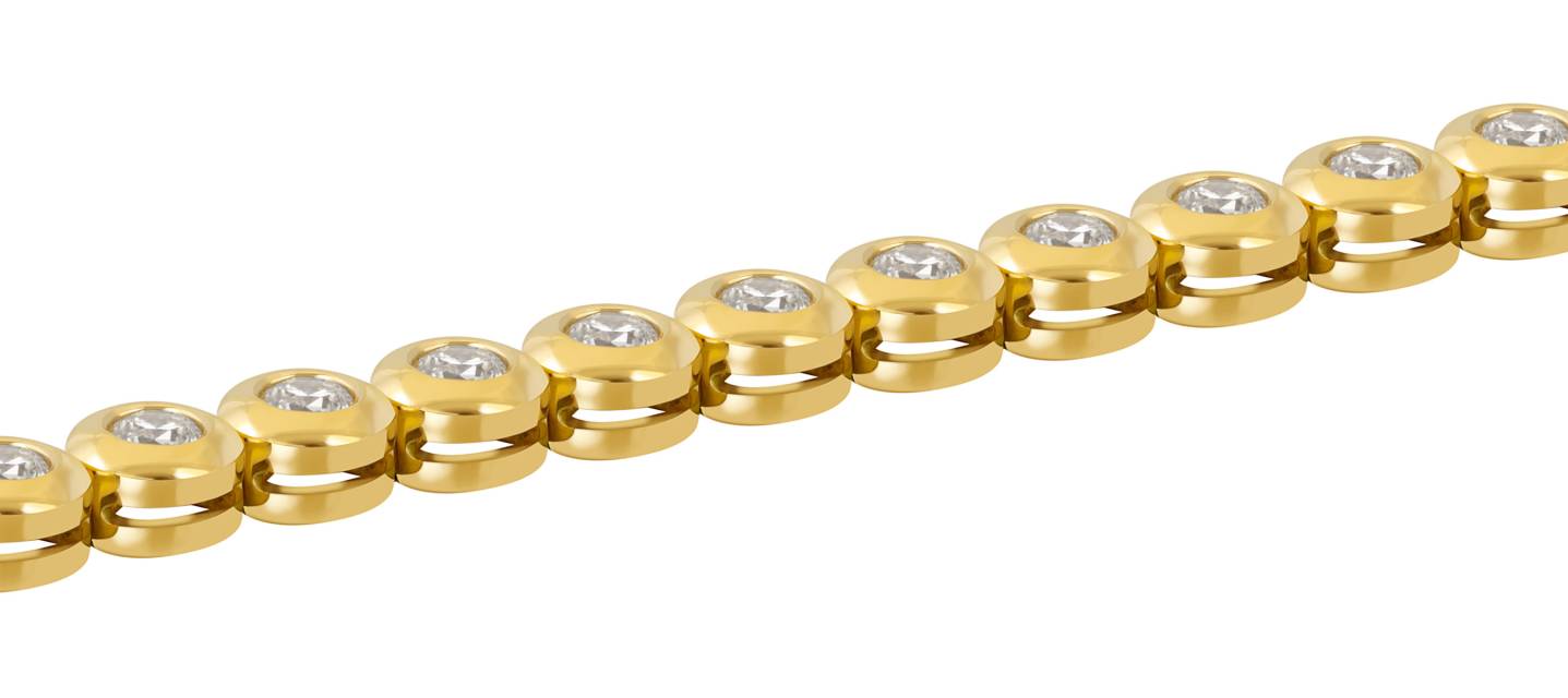 Браслет из жёлтого золота с бриллиантами (043606)