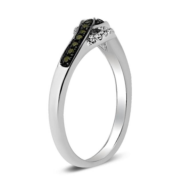 Кольцо из белого золота с бриллиантами (015538)
