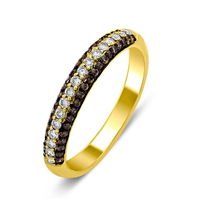 Кольцо из жёлтого золота с бриллиантами (015168)