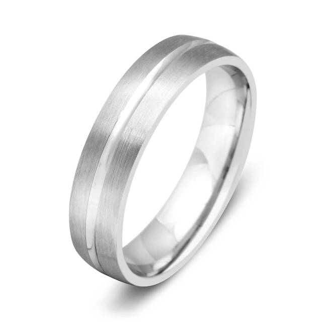 Обручальное кольцо из белого золота (014554)