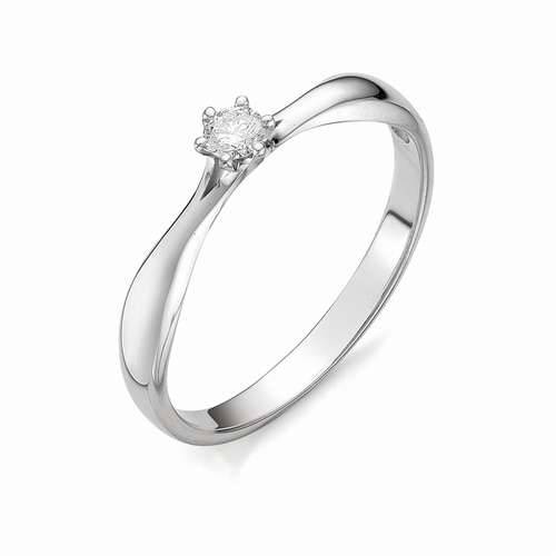 Помолвочное кольцо из белого золота с бриллиантом (035000)
