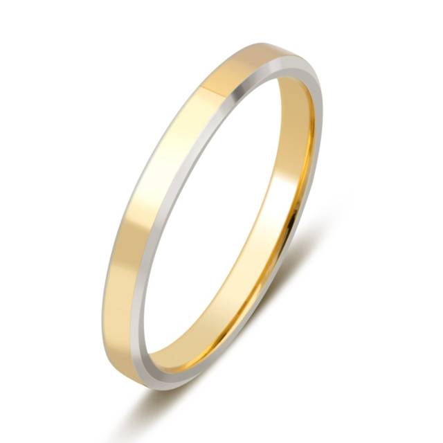 Обручальное кольцо из комбинированного золота (028675)