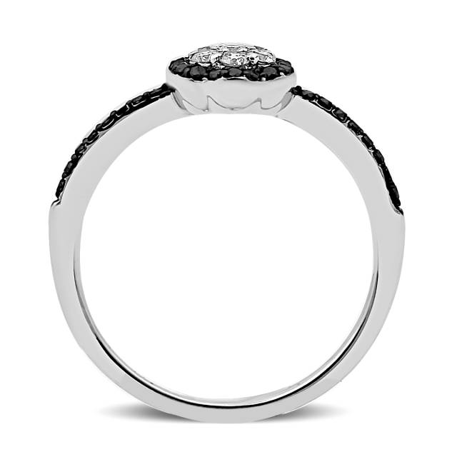 Кольцо  из белого золота с бриллиантами (015489)