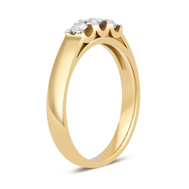 Кольцо из жёлтого золота с бриллиантами (025733)