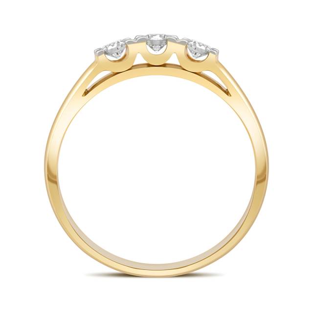 Кольцо из жёлтого золота с бриллиантами (025733)