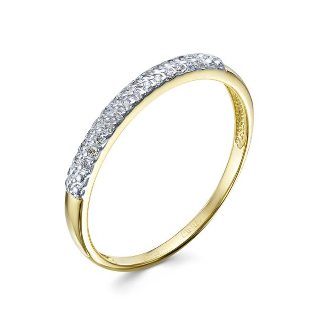 Кольцо из жёлтого золота с бриллиантами (051147)