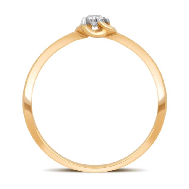 Помолвочное кольцо из жёлтого золота с бриллиантом (032737)
