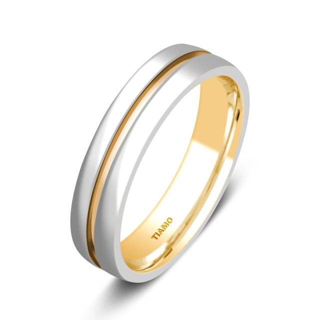 Обручальное кольцо из комбинированного золота TIAMO (000097)