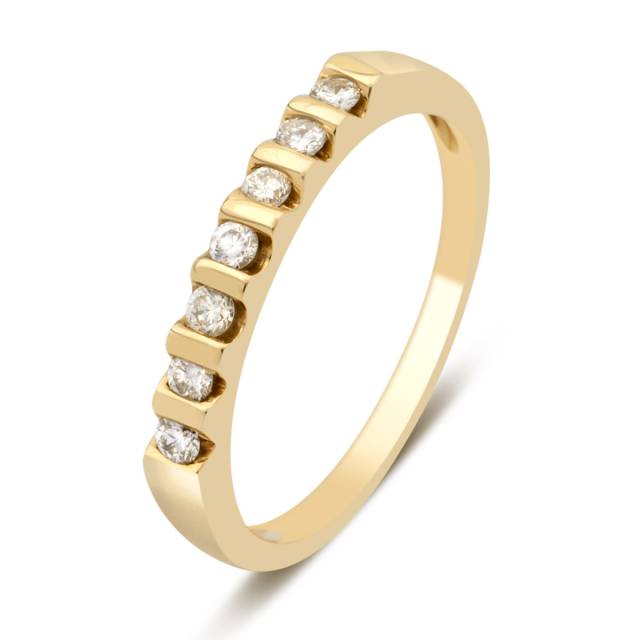 Кольцо из жёлтого золота с бриллиантами (028821)