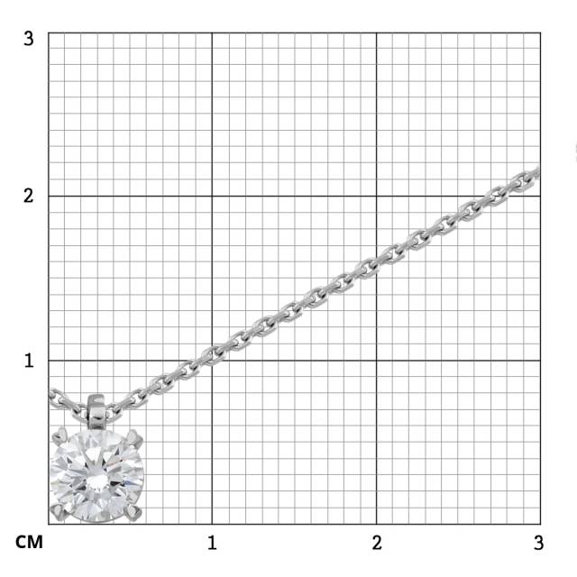 Колье из белого золота с бриллиантом (028126)