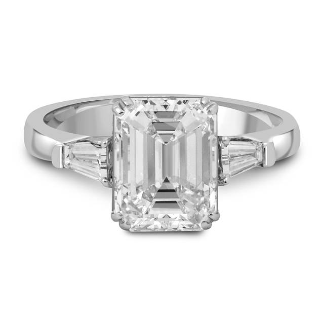 Помолвочное кольцо из белого золота с бриллиантами (051653)