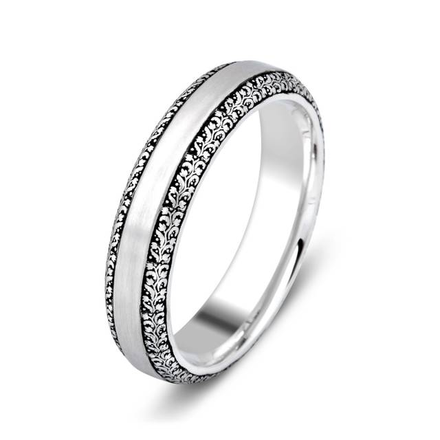 Обручальное кольцо из белого золота (003884)