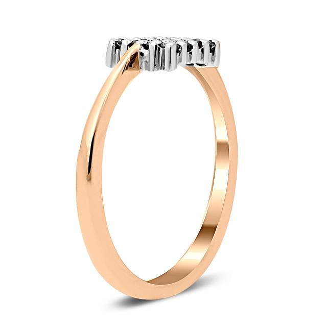 Кольцо из комбинированного золота с бриллиантами (021236)