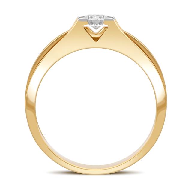 Помолвочное кольцо из жёлтого золота с бриллиантом (025716)