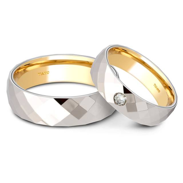 Обручальное кольцо из комбинированного золота TIAMO (000101)