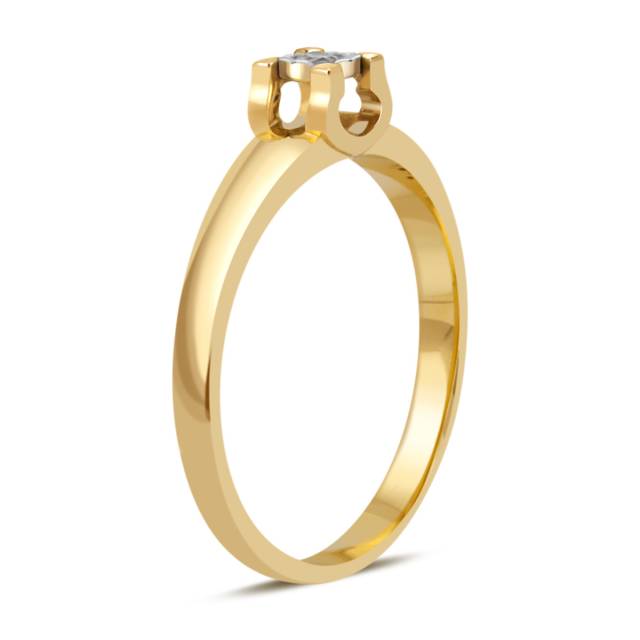 Помолвочное кольцо из жёлтого золота с бриллиантом (044367)