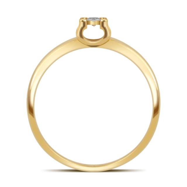 Помолвочное кольцо из жёлтого золота с бриллиантом (044367)