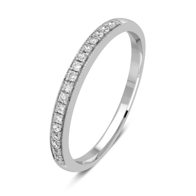 Обручальное кольцо из белого золота с бриллиантами (046056)