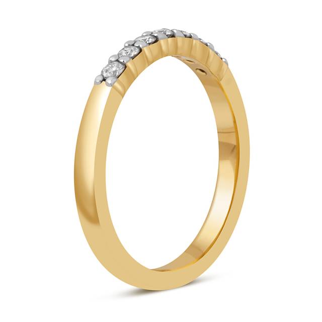 Кольцо из жёлтого золота с бриллиантами (025709)