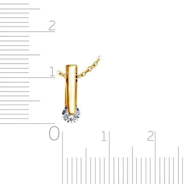 Колье из жёлтого золота "Танцующий бриллиант" (047753)