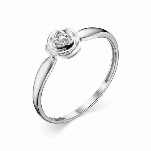 Помолвочное кольцо из белого золота с бриллиантом (032373)