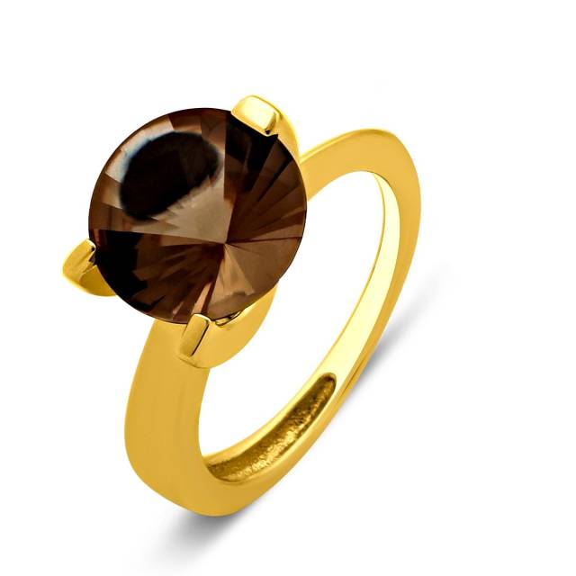 Кольцо из жёлтого золота с цитрином (028104)